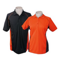 Men's or Ladies' Polo Shirt w/ Contrasting Color Block Sides - 25 Day Custom Overseas Express